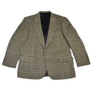 ROBERT STOCK mens brown black camel hair SOFT sport coat suit jacket blazer 44 R